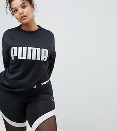 Свитшот с сетчатыми вставками Puma эксклюзивно для Asos Plus - Черный