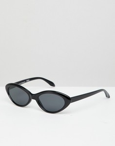 Черные солнцезащитные очки кошачий глаз Reclaimed Vintage - Черный