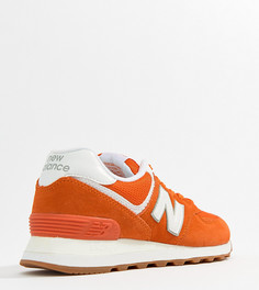 Оранжевые кроссовки New Balance 574 - Оранжевый