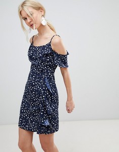 Платье мини с принтом и оборками Vero Moda - Мульти