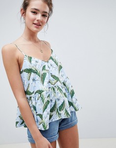 Свободный топ на бретельках с цветочным узором ASOS DESIGN - Мульти
