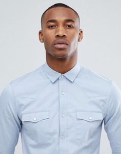 Зауженная рубашка в стиле вестерн ASOS DESIGN - Розовый