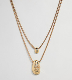 Позолоченное ярусное ожерелье ASOS DESIGN Curve - Золотой