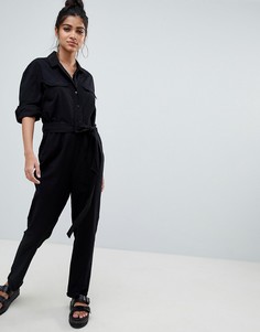 Хлопковый комбинезон ASOS DESIGN - Серый