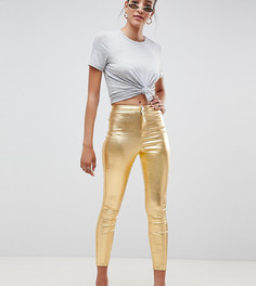 Золотистые джинсы с завышенной талией ASOS DESIGN Rivington - Золотой