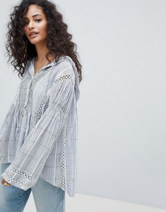 Топ в полоску Free People - Синий