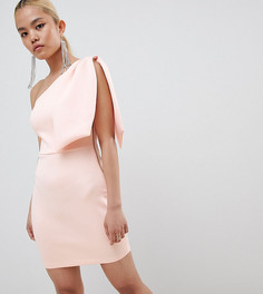 Платье мини на одно плечо ASOS DESIGN Petite - Розовый