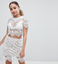 Кружевной топ Boohoo - Кремовый