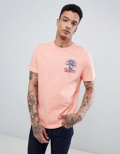 Розовая футболка в стиле 80-х с принтом на спине Original Penguin - Розовый