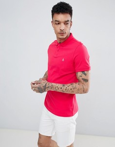 Поло из пике розового цвета узкого кроя с логотипом Original Penguin - Розовый