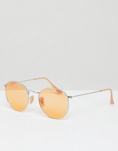 Солнцезащитные очки в круглой оправе с желтыми линзами Ray-Ban - Желтый