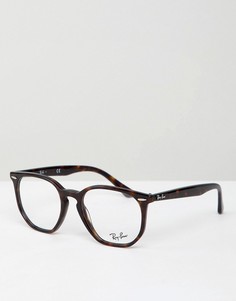 Шестиугольные очки с прозрачными стеклами Ray-Ban - Коричневый