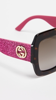 Gucci Pop Glitter Iconic Oversized Square Sunglasses