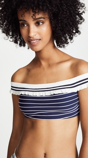 Jonathan Simkhai Ribbed Off Shoulder Bikini Top