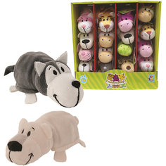Мягкая игрушка-вывернушка 1toy Хаски - Полярный медведь, 12 см