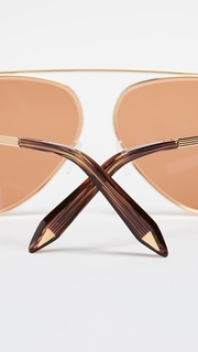 Victoria Beckham Single Bridge Aviator Sunglasses