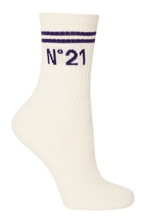 Белые хлопковые носки No.21