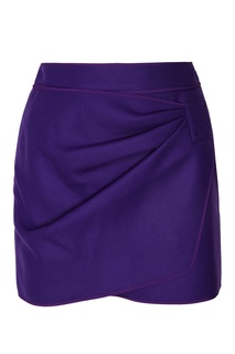 Фиолетовая юбка-мини с драпировкой No.21