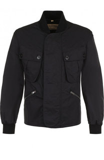 Хлопковая куртка с воротником стойкой Burberry