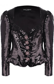 Приталенный жакет с пайетками Dolce &amp; Gabbana
