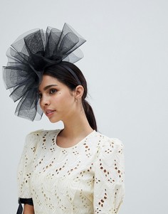 Шляпа с вуалеткой и сеточкой Elegance - Черный