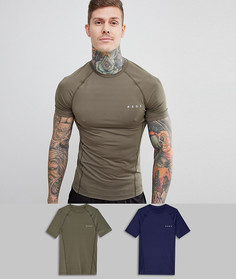 2 обтягивающие футболки из быстросохнущей ткани ASOS 4505 - Со скидкой - Мульти