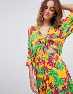 Пляжный топ и юбка с цветочным принтом Vero Moda - Мульти