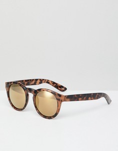 Солнцезащитные очки с круглыми стеклами Monki - Коричневый