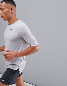 Серая футболка Nike Running Run Division Breathe 892843-027 - Серый
