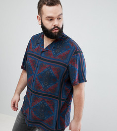 Рубашка классического кроя с принтом пейсли ASOS DESIGN Plus - Темно-синий