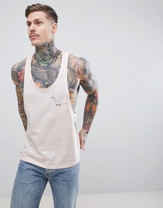 Майка-борцовка с принтом ASOS DESIGN - Розовый
