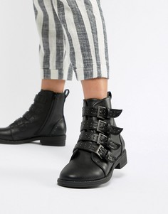 Ботинки с заклепками ASOS DESIGN Ackton - Черный