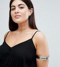 Состаренный браслет на предплечье ASOS DESIGN Curve - Серебряный