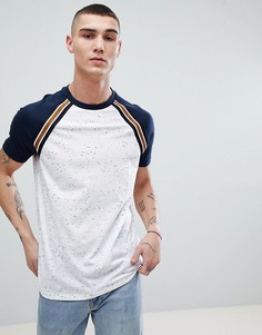 Белая футболка с контрастными рукавами реглан и кантом ASOS DESIGN - Белый
