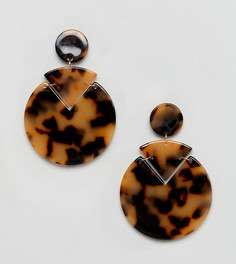 Серьги черепаховой расцветки Reclaimed Vintage - Золотой