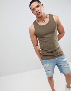 Обтягивающая майка ASOS DESIGN - Зеленый