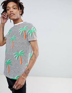 Футболка с пальмовым принтом ASOS DESIGN - Белый