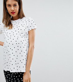 Футболка в горошек ASOS DESIGN Maternity - Белый