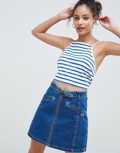 Кроп-топ в полоску на бретельках ASOS DESIGN - Мульти