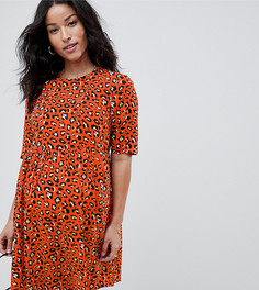 Свободное платье с анималистичным принтом ASOS DESIGN Maternity - Мульти