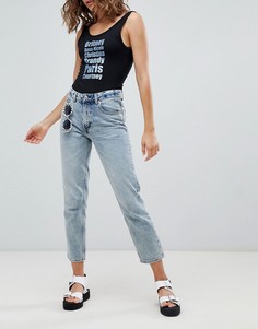 Укороченные джинсы прямого кроя Cheap Monday - Синий
