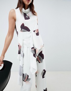 Топ с цветочным принтом ASOS WHITE - Мульти