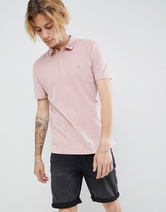 Хлопковая футболка-поло AllSaints - Розовый