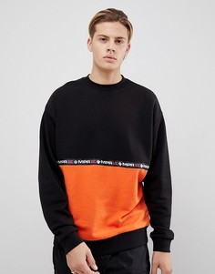 Oversize-свитшот в стиле колор блок ASOS DESIGN - Черный