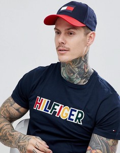 Темно-синяя бейсболка с контрастным козырьком Tommy Hilfiger - Темно-синий