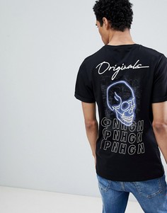 Футболка с флуоресцентным принтом Jack &amp; Jones Originals - Черный