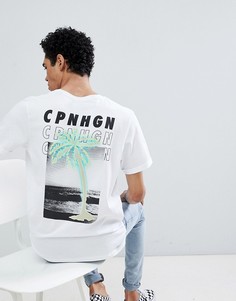 Футболка с флуоресцентным принтом на спине Jack &amp; Jones Originals - Белый