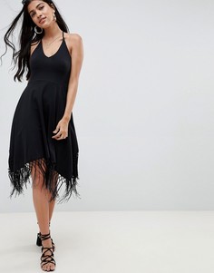 Сарафан с отделкой кисточками ASOS DESIGN - Черный