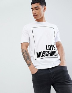 Белая футболка с логотипом Love Moschino - Белый