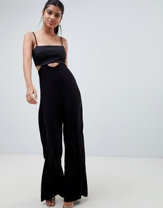 Комбинезон на бретелях с вырезами ASOS DESIGN - Черный